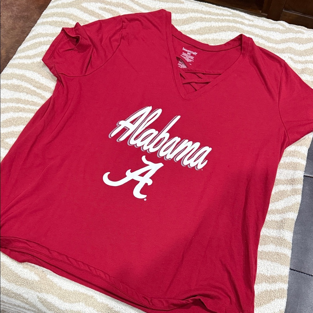 Alabama Women's Red V-Neck Top